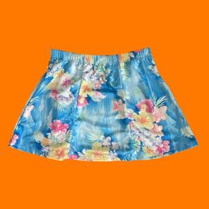 90's vintage tropical micro mini skirt swim cover up LARGE *Runs small* NWT